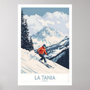 Affiche de ski La Tania France 1