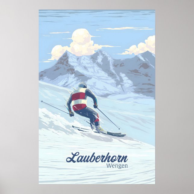 Affiche de ski Lauberhorn Wengen (Devant)