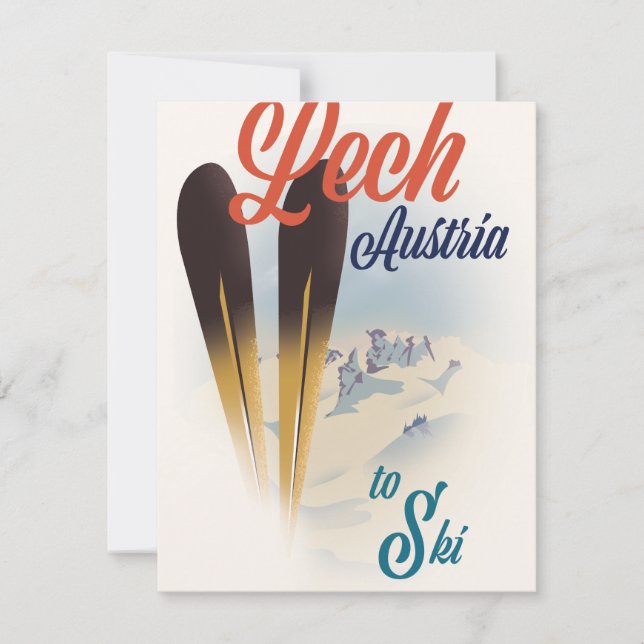 Affiche de ski Lech Autriche (Devant)