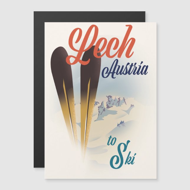 Affiche de ski Lech Autriche (Devant / Derrière)