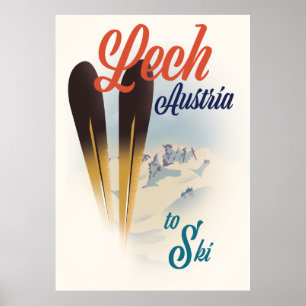 Affiche de ski Lech Autriche