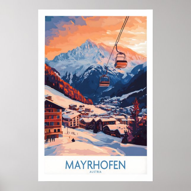 Affiche de ski Mayrhofen Autriche 1 (Devant)