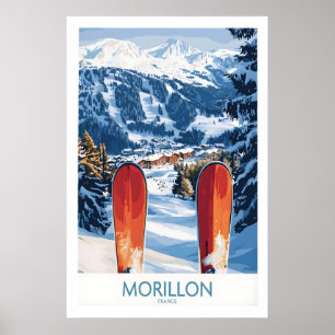 Affiche de ski Morillon France 1