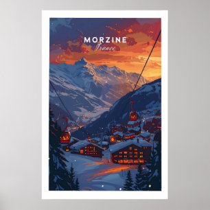 Affiche de ski Morzine Print France 1