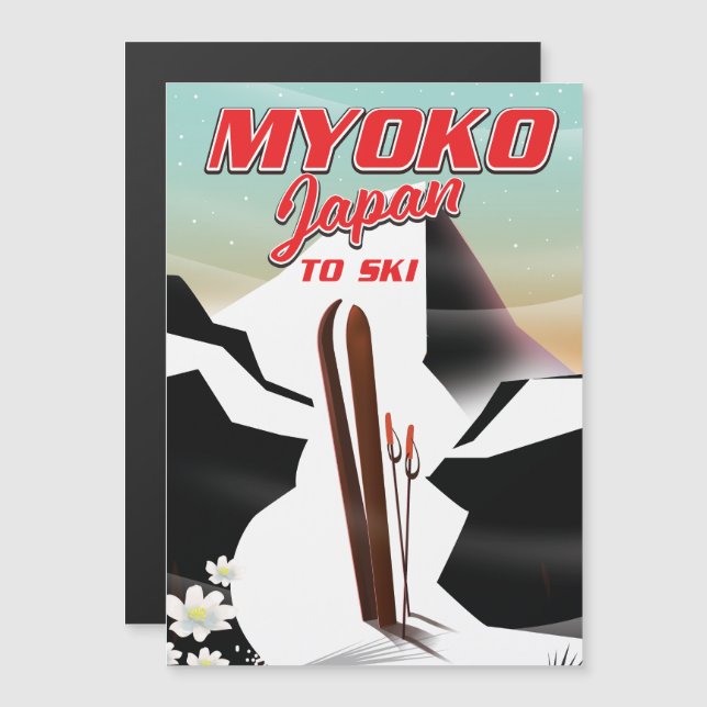 affiche de ski myoko japon (Devant / Derrière)