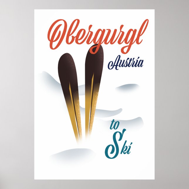 Affiche de ski Obergurgl Autriche (Devant)