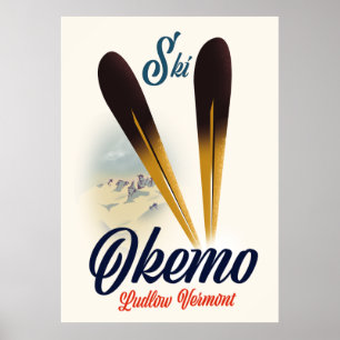 Affiche de ski Okemo Ludlow Vermont