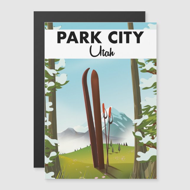 Affiche de ski Park City Utah (Devant / Derrière)