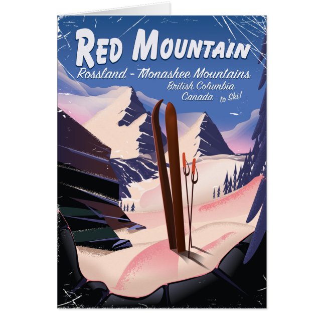 Affiche de ski Red Mountain Colombie-Britannique,  (Devant)