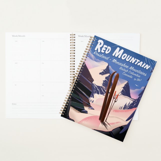 Affiche de ski Red Mountain Colombie-Britannique,  (Devant avec enveloppe)