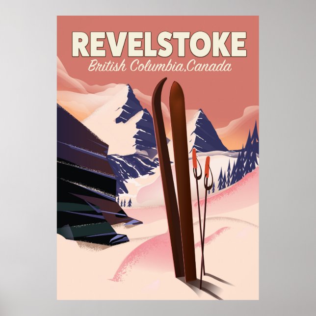 Affiche de ski Revelstoke  Colombie-Britannique, C (Devant)