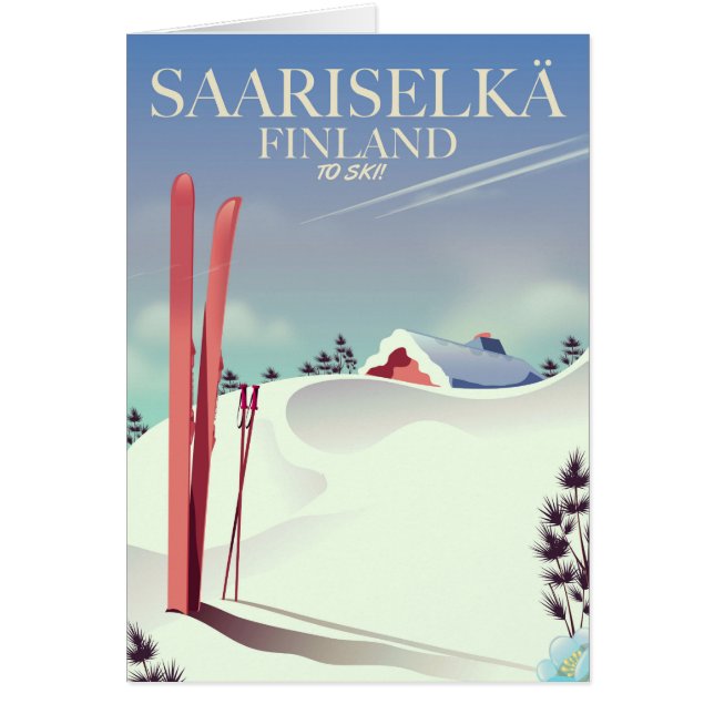 Affiche de ski Saariselkä Finlande (Devant)