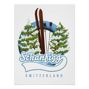 Affiche de ski Schanfigg Suisse