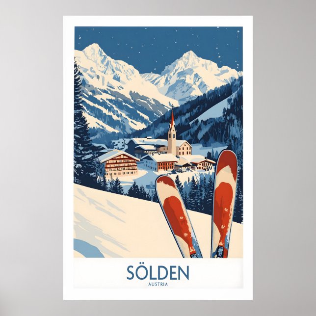Affiche de ski Sölden Autriche 1 (Devant)