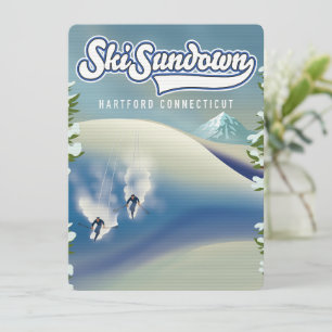 Affiche de ski Sundown Hartford Connecticut