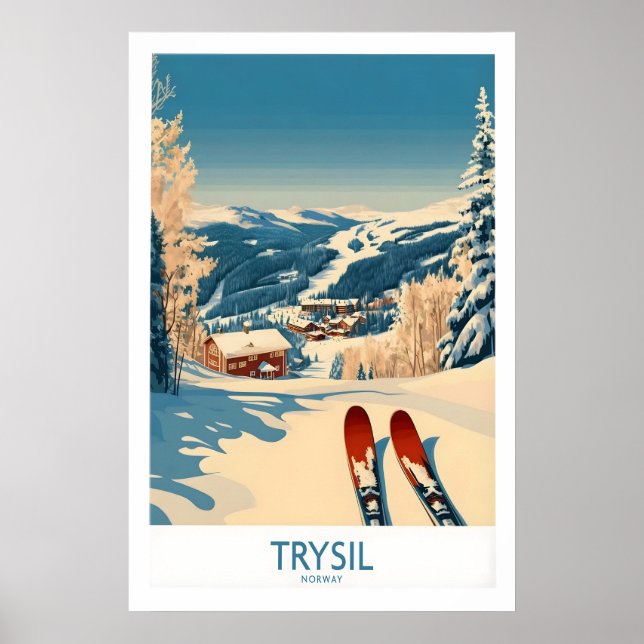 Affiche de ski Trysil Norvège 1 (Devant)