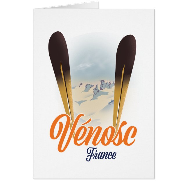 Affiche de ski Vénosc, France (Devant)