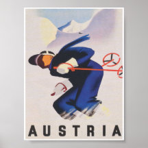 Affiche de ski Vintage Autriche