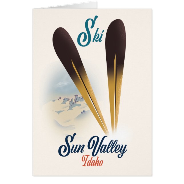 Affiche de ski vintage de Sun Valley Idaho (Devant)