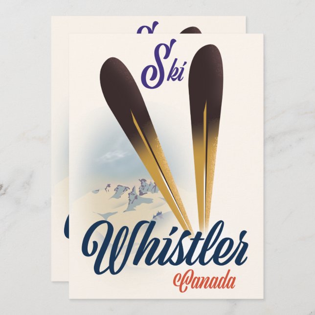 Affiche de ski Whistler Canada (Devant / Derrière)