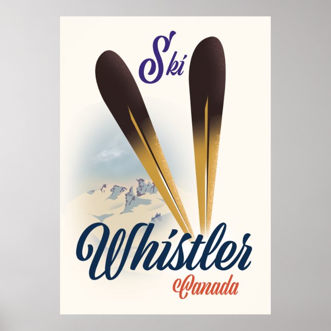 Affiche de ski Whistler Canada (Devant)