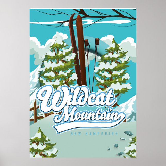 Affiche de ski Wildcat Mountain New Hampshire (Devant)