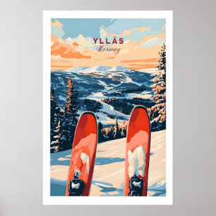 Affiche de ski Ylläs Norvège 1