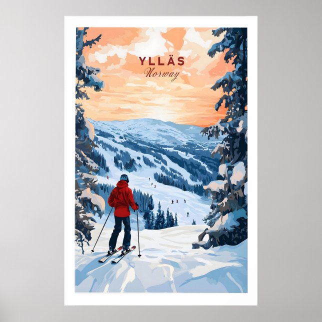Affiche de ski Ylläs Norvège 1 (Devant)