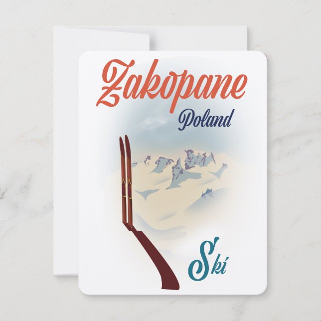 Affiche de ski Zakopane Pologne (Devant)