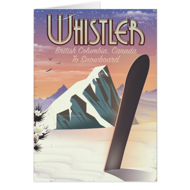 Affiche de snowboard à Whistler Colombie-Britanniq (Devant)