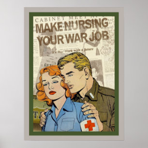 Affiche de soins infirmiers militaires