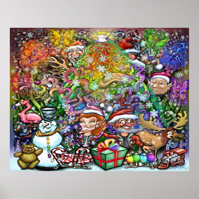 Affiche de soirée de Noël (Devant)