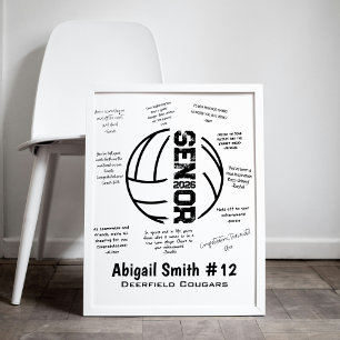 Affiche de soirée des seniors de volley-ball pour 