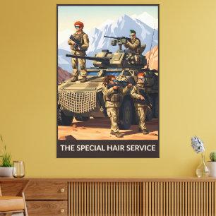 Affiche de soldats drôles sur toile