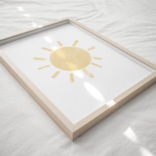 Affiche de soleil pastel