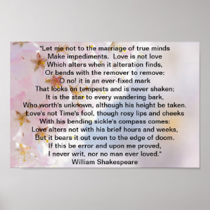 Affiche de sonnet de Shakespeare