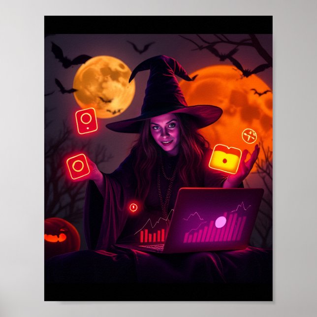 Affiche de sorcier de marketing Halloween – Art ma (Devant)