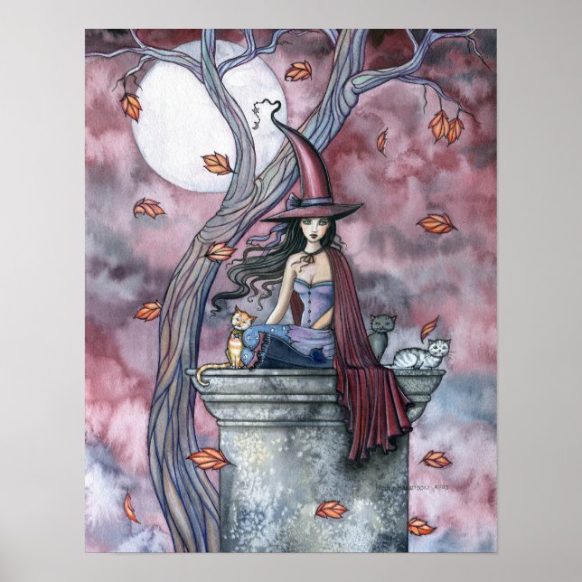 Affiche de sorcière de Halloween par Molly Harriso (Devant)