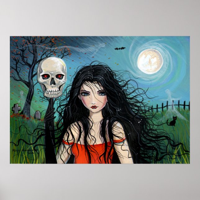 Affiche de sorcière d'Halloween par Molly Harrison (Devant)