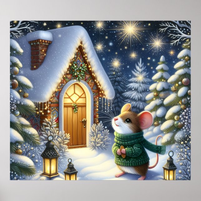 Affiche de souris de Noël (Devant)