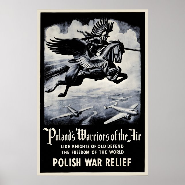 Affiche de soutien à la Pologne pendant la Seconde (Devant)