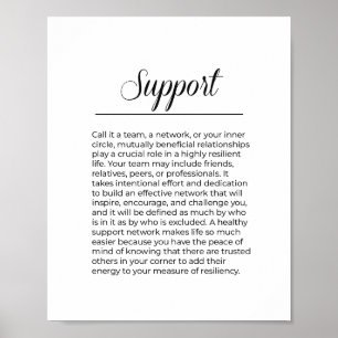Affiche de soutien minimaliste inspirante