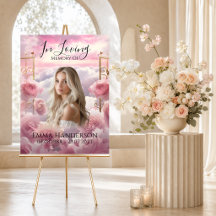 Affiche de souvenir de roses roses pour la célébra