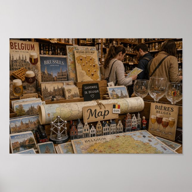Affiche de souvenir du marché belge (Devant)