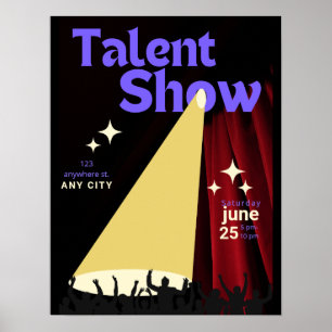 Affiche de spectacle de talents, Affiche de specta