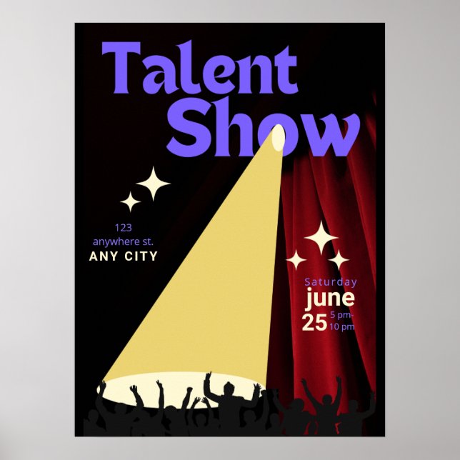 Affiche de spectacle de talents, Affiche de specta (Devant)