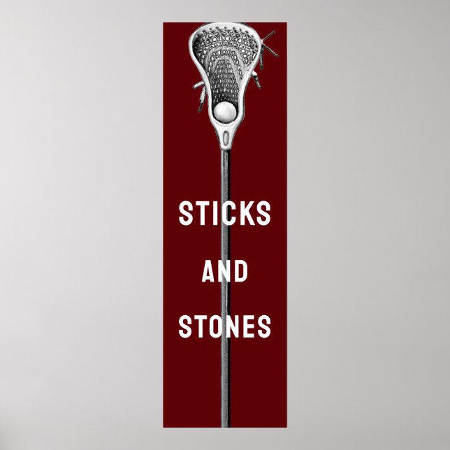 Affiche de sport de crosse (Devant)