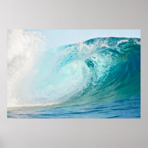 Affiche de spot de surf de grosses vagues