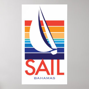Affiche de Square_SAIL Bahamas de couleur de