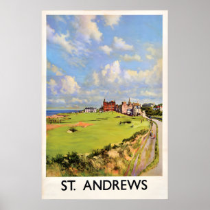 Affiche de St Andrews Écosse Voyage Vintage Impres
